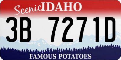 ID license plate 3B7271D