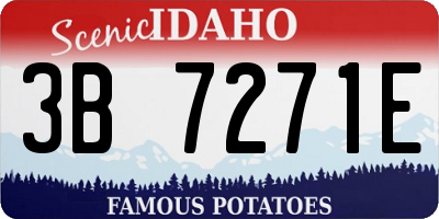 ID license plate 3B7271E