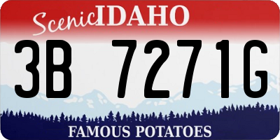 ID license plate 3B7271G