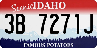 ID license plate 3B7271J