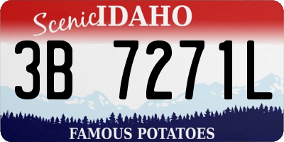 ID license plate 3B7271L