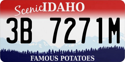 ID license plate 3B7271M