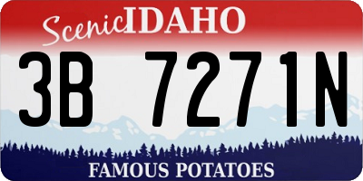 ID license plate 3B7271N