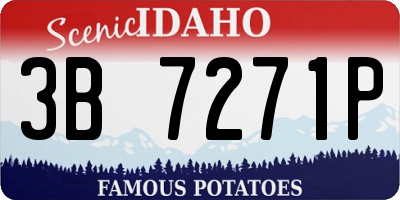 ID license plate 3B7271P