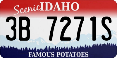 ID license plate 3B7271S