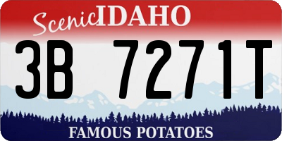 ID license plate 3B7271T
