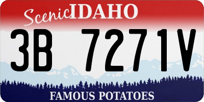 ID license plate 3B7271V