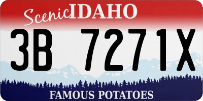ID license plate 3B7271X