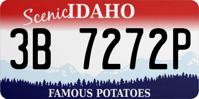 ID license plate 3B7272P
