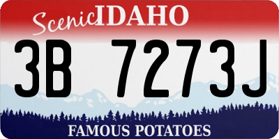 ID license plate 3B7273J