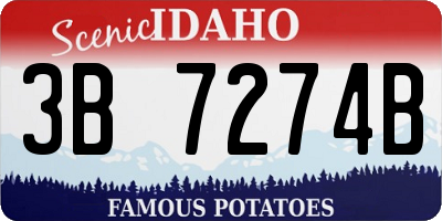 ID license plate 3B7274B