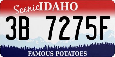 ID license plate 3B7275F