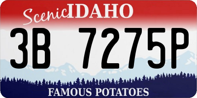 ID license plate 3B7275P