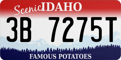 ID license plate 3B7275T