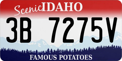 ID license plate 3B7275V