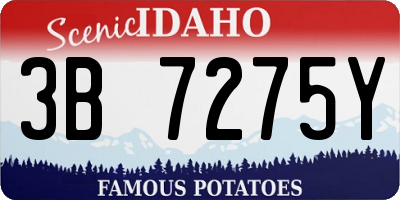 ID license plate 3B7275Y