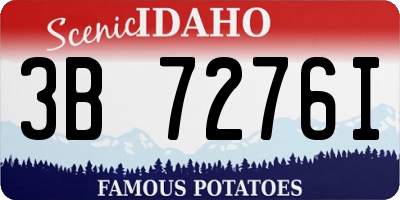 ID license plate 3B7276I