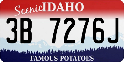 ID license plate 3B7276J