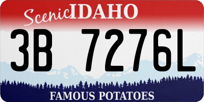 ID license plate 3B7276L