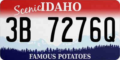 ID license plate 3B7276Q