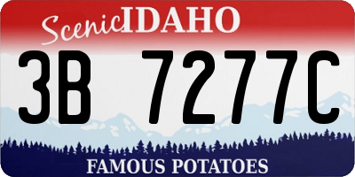 ID license plate 3B7277C