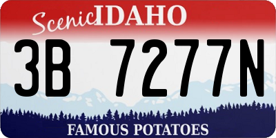 ID license plate 3B7277N