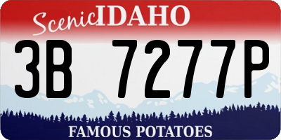 ID license plate 3B7277P