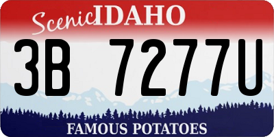 ID license plate 3B7277U
