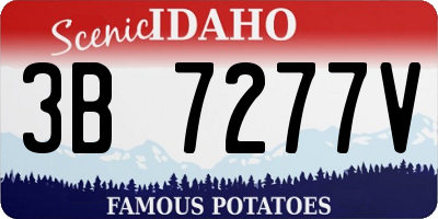ID license plate 3B7277V