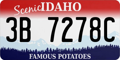ID license plate 3B7278C