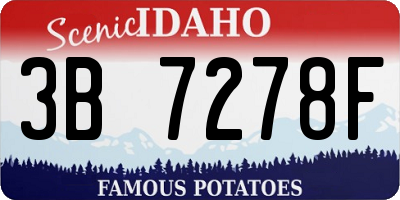 ID license plate 3B7278F