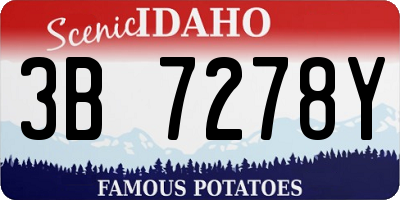 ID license plate 3B7278Y