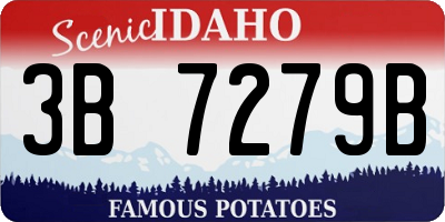 ID license plate 3B7279B