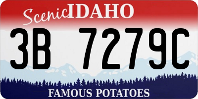 ID license plate 3B7279C