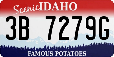 ID license plate 3B7279G
