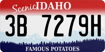 ID license plate 3B7279H