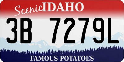 ID license plate 3B7279L