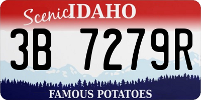ID license plate 3B7279R