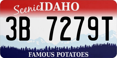 ID license plate 3B7279T
