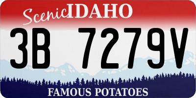 ID license plate 3B7279V