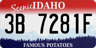 ID license plate 3B7281F