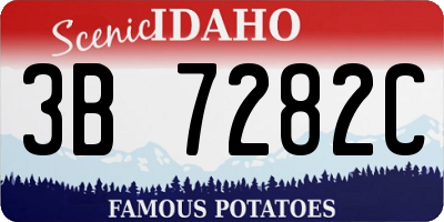 ID license plate 3B7282C