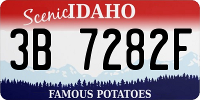 ID license plate 3B7282F