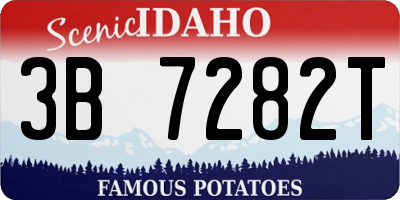 ID license plate 3B7282T