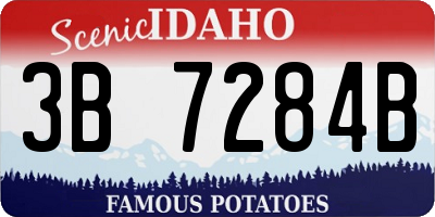 ID license plate 3B7284B