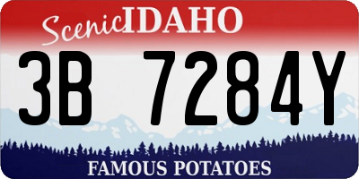 ID license plate 3B7284Y