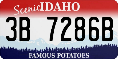 ID license plate 3B7286B