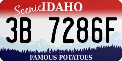 ID license plate 3B7286F