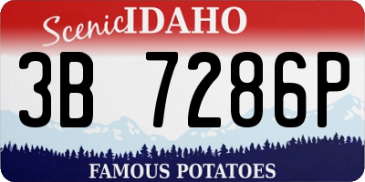 ID license plate 3B7286P