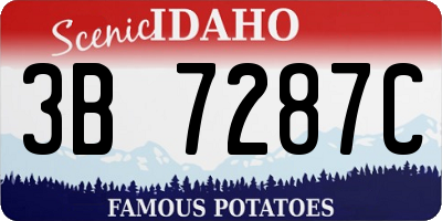 ID license plate 3B7287C